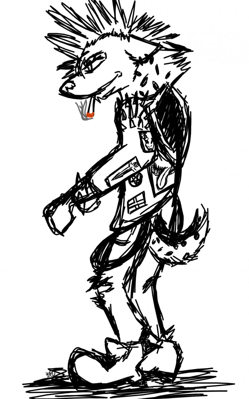 Hyena Art Drawing Punk Rock Sketch Transparent PNG