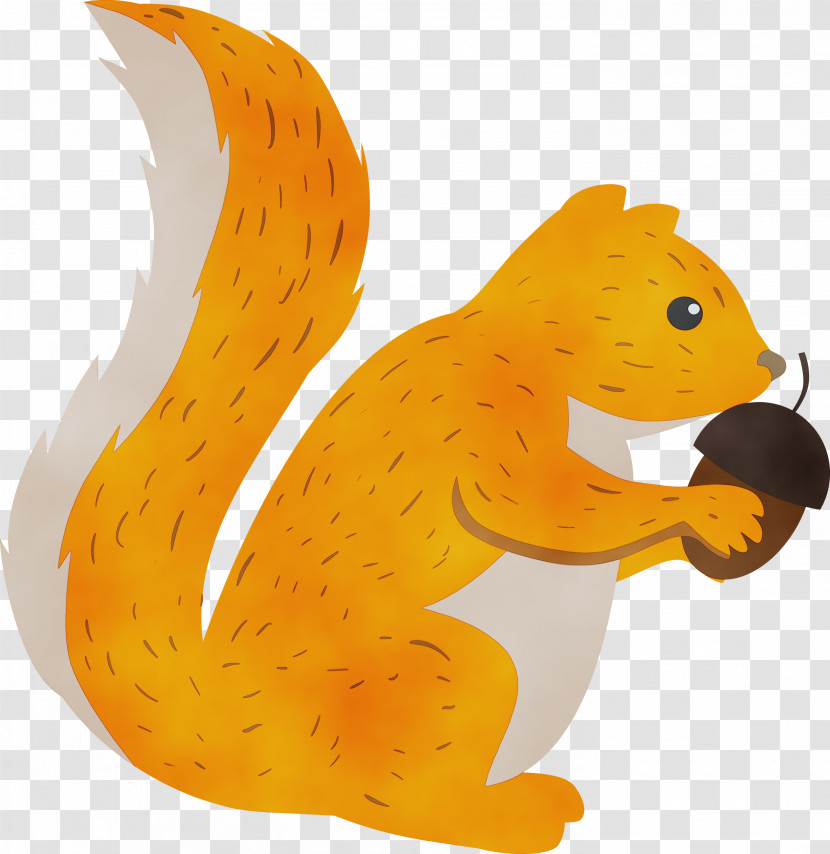 Squirrel Animal Figure Cartoon Tail Eurasian Red Squirrel Transparent PNG