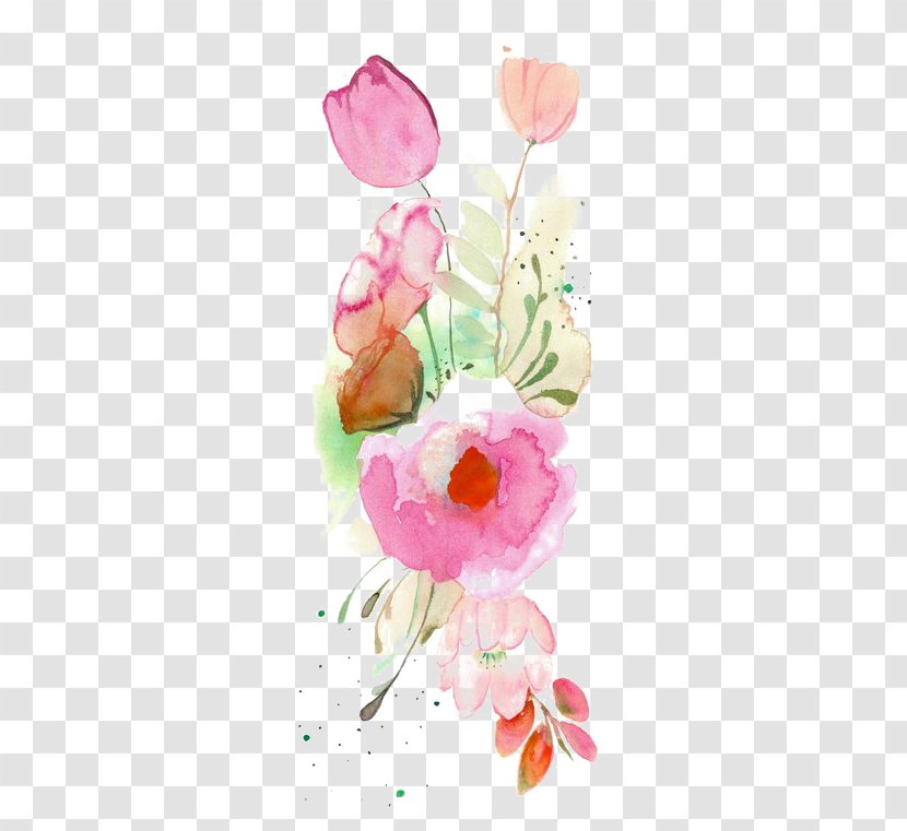 Rose Cut Flowers Flower Bouquet Flora - Flowering Plant - Watercolor Transparent PNG