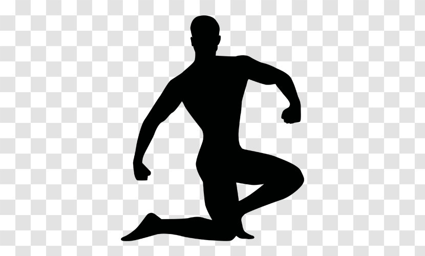 Silhouette Physical Fitness Bodybuilding Icon - Man - Cartoon Transparent PNG