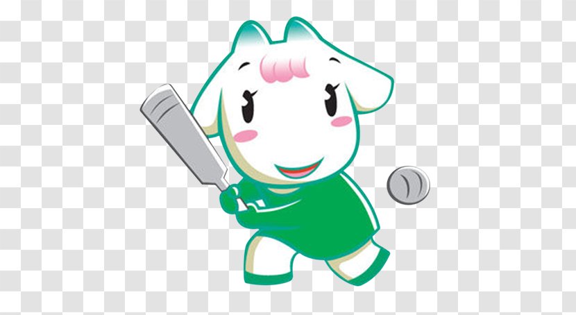 2010 Asian Games Mascot Cricket Leyangyang The Legend Of Five Goats - Tree - Lamb Baseball Transparent PNG