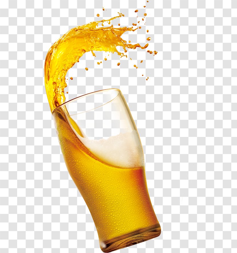 Orange Juice Beer Apple Drink - Pint Glass - Splash Transparent PNG