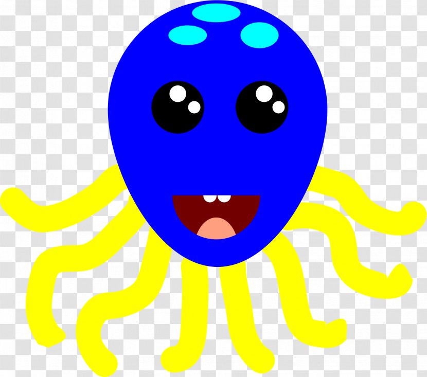 Octopus Smiley Emoticon Clip Art - Yellow - Octapus Transparent PNG