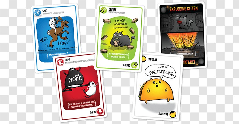 Exploding Kittens Card Game Playing - Cards Transparent PNG