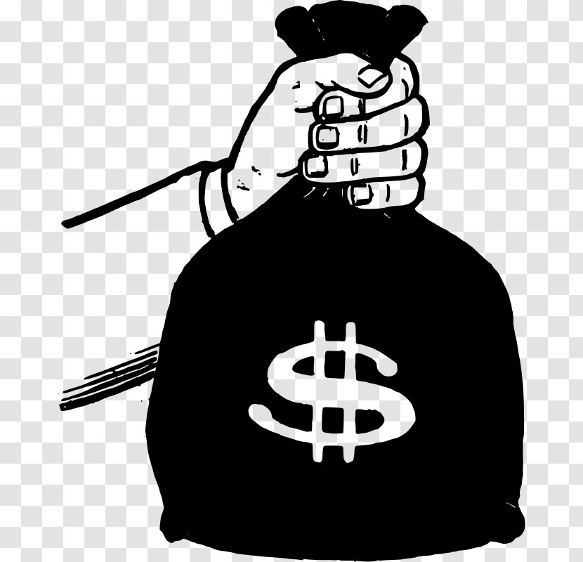 Money Bag - Symbol - Blackandwhite Transparent PNG