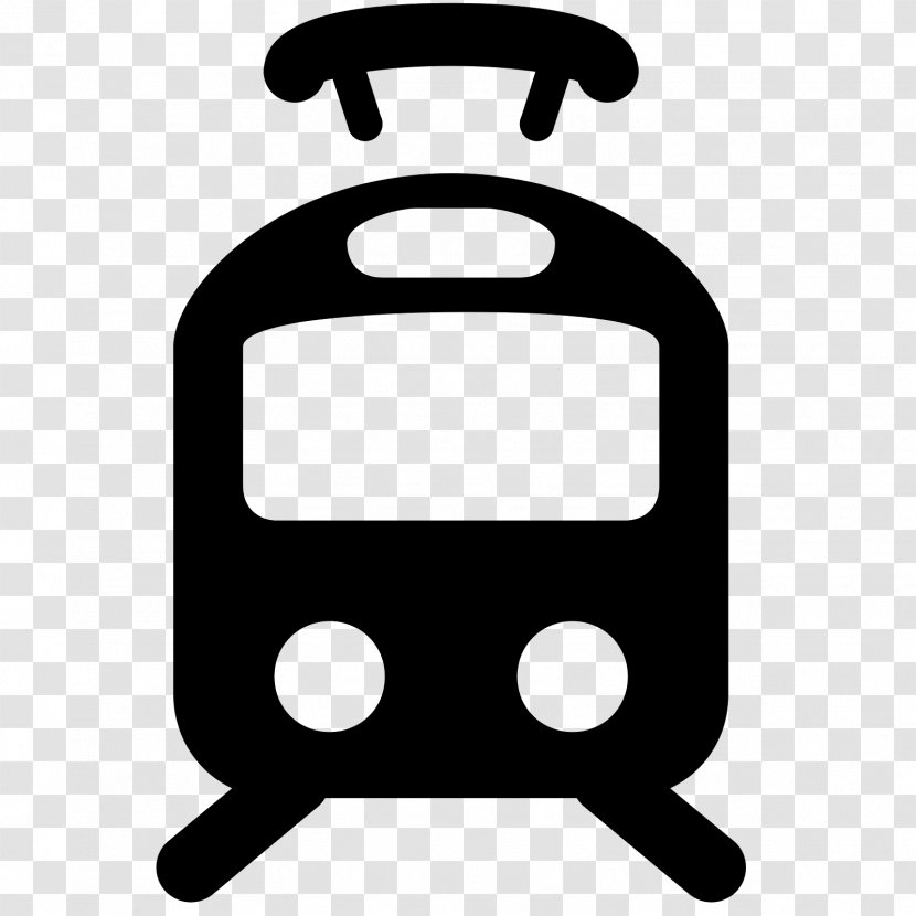 Tram Rapid Transit Rail Transport Train - Black And White Transparent PNG