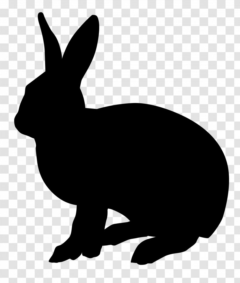 Rabbit Silhouette Clip Art - Rabits And Hares Transparent PNG