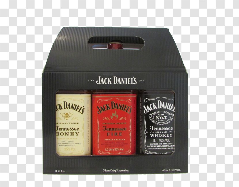 Liqueur Whiskey Distilled Beverage Jack Daniel's Tennessee - Bottle Transparent PNG