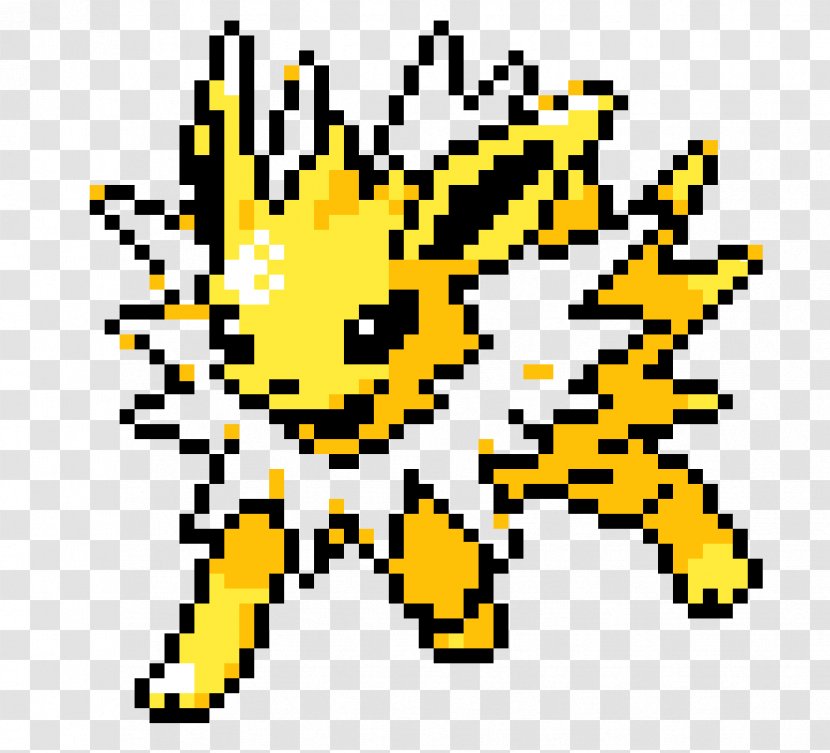 Pixel Art Jolteon Pokémon Image - Yellow - Pokemon Transparent PNG