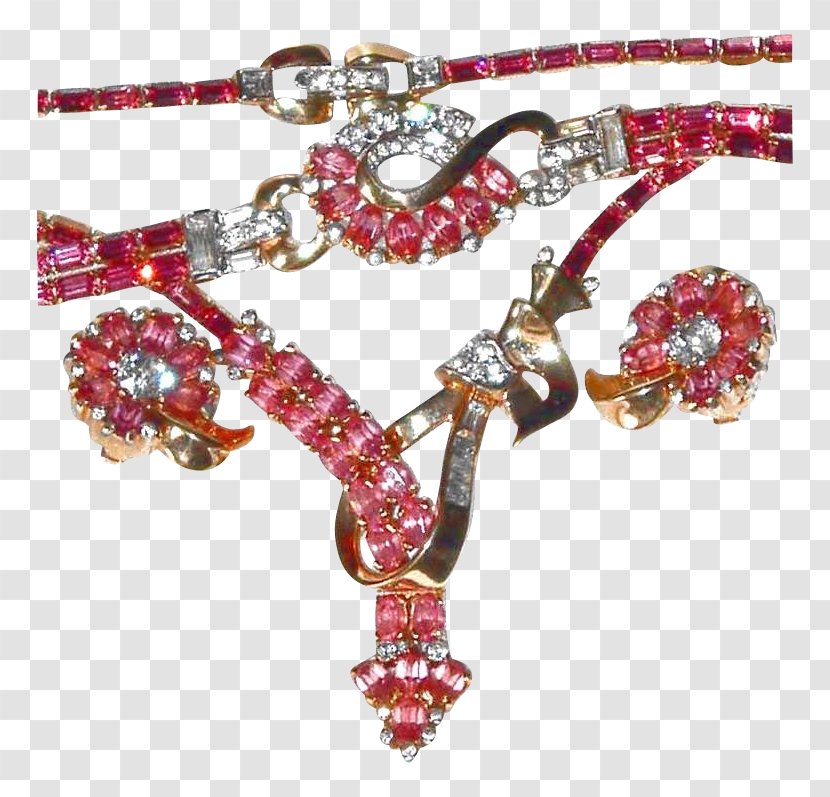 Ruby Body Jewellery Necklace Transparent PNG