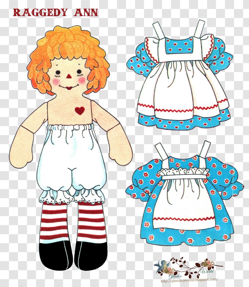 Raggedy Ann & Andy Paper Pattern - Doll Transparent PNG