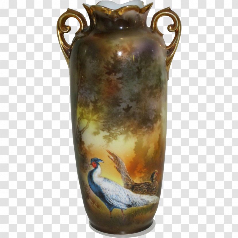 Vase Ceramic Pottery Urn - Pheasant Transparent PNG