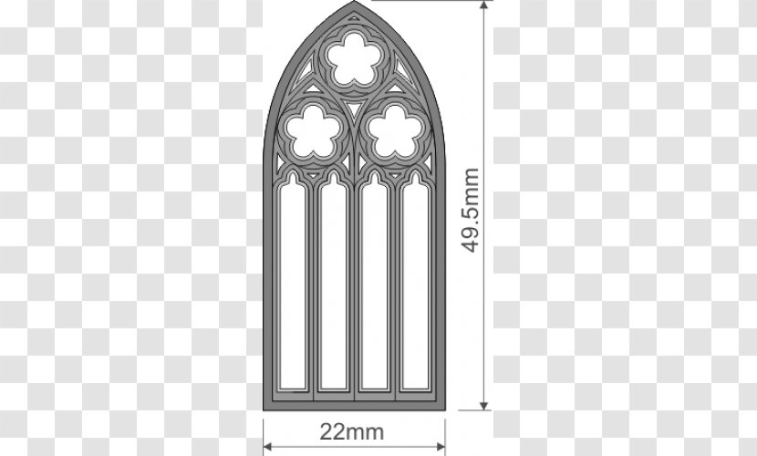 White Font - Black And - Church Window Transparent PNG