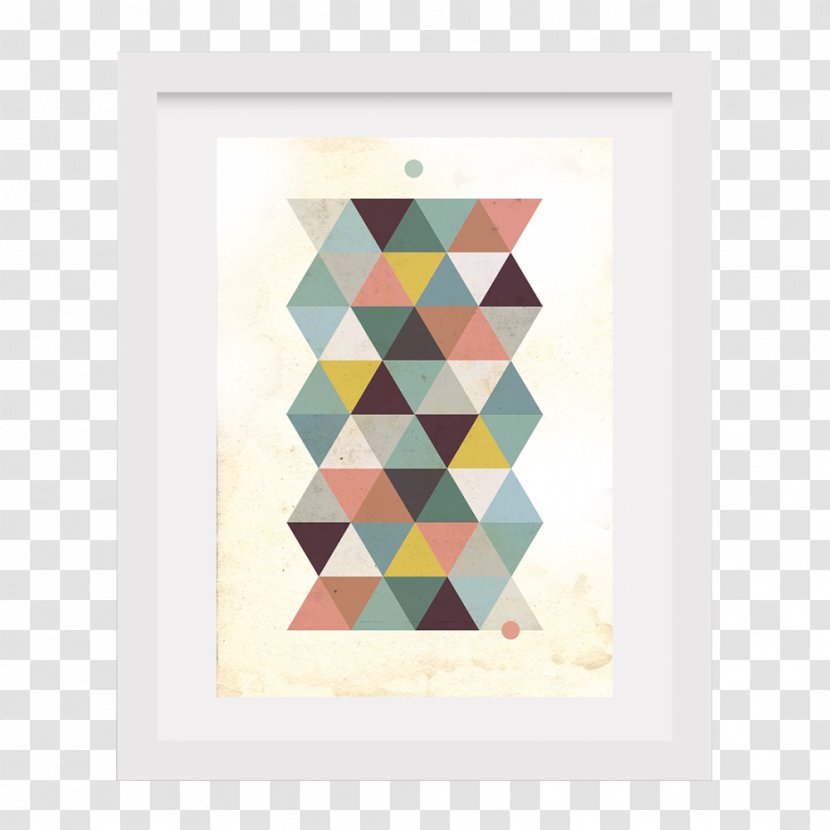 Triangle Geometry Art Poster - Typography Transparent PNG