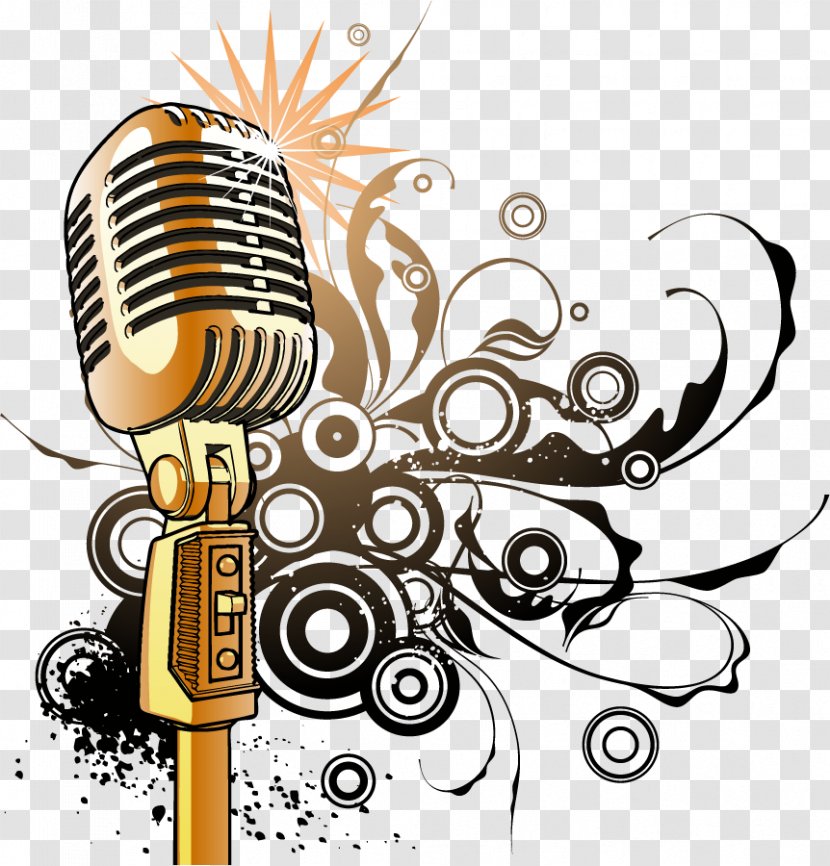 Microphone Radio Drawing Open Mic - Silhouette Transparent PNG