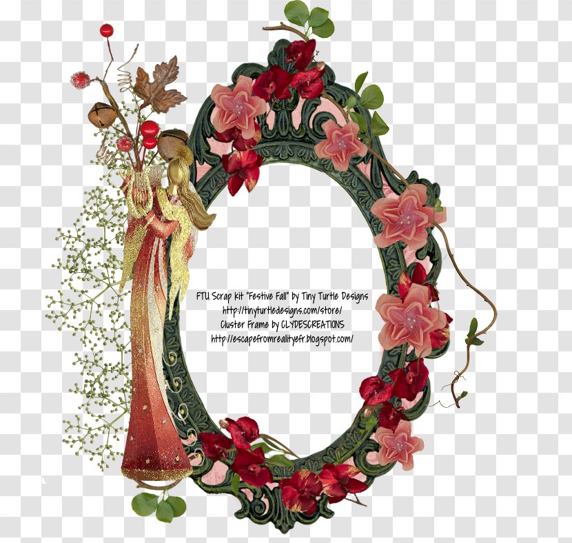 Floral Design Wreath Christmas Ornament Transparent PNG
