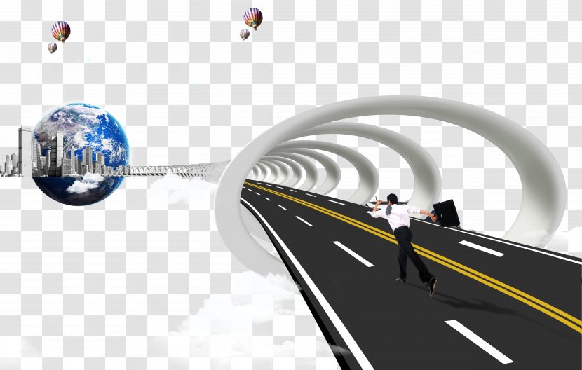 Template Business Advertising - Marketing - People Running On The Road Transparent PNG