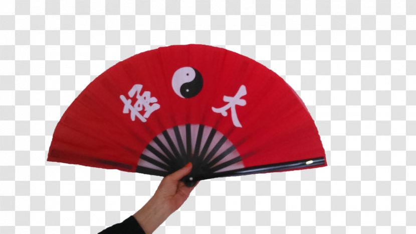 Eventail En Bois Tai Chi Hat Hand Fan Qi - Red Transparent PNG