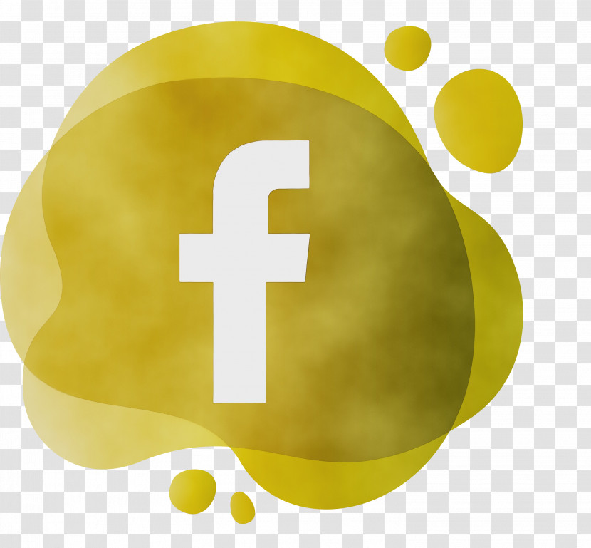 Facebook Logo Icon Watercolor Paint Wet Ink Transparent PNG