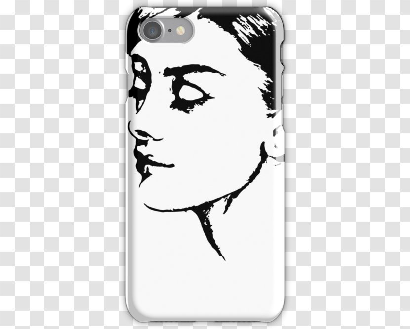White Mobile Phone Accessories Character Clip Art - Phones - Audrey Hepburn Transparent PNG