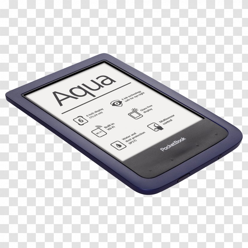 EBook Reader 15.2 Cm PocketBookTouch Lux PocketBook International E-Readers IEEE 802.11 Handheld Devices - Ereaders - Aqua Blue Transparent PNG