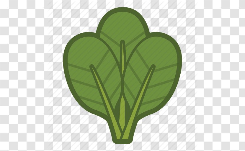 Organic Food Spinach Leaf Vegetable - Heart - Vector Icon Transparent PNG