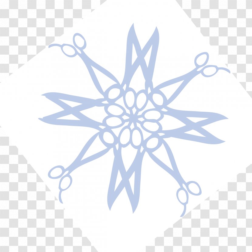 Snowflake Clip Art - Snow - Blue Transparent PNG