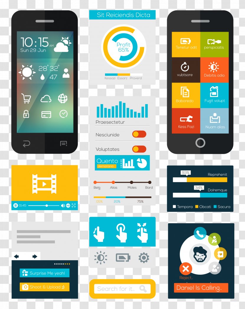 Feature Phone Smartphone Responsive Web Design Mobile Phones - User Interface - Ui Ux Transparent PNG