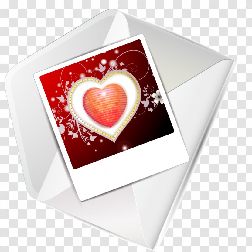 Valentines Day Greeting Card Heart - Valentine Envelope Vector Transparent PNG
