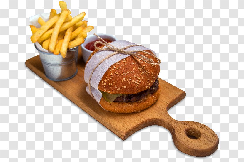 French Fries Cheeseburger Breakfast Sandwich Slider Buffalo Burger - Junk Food Transparent PNG