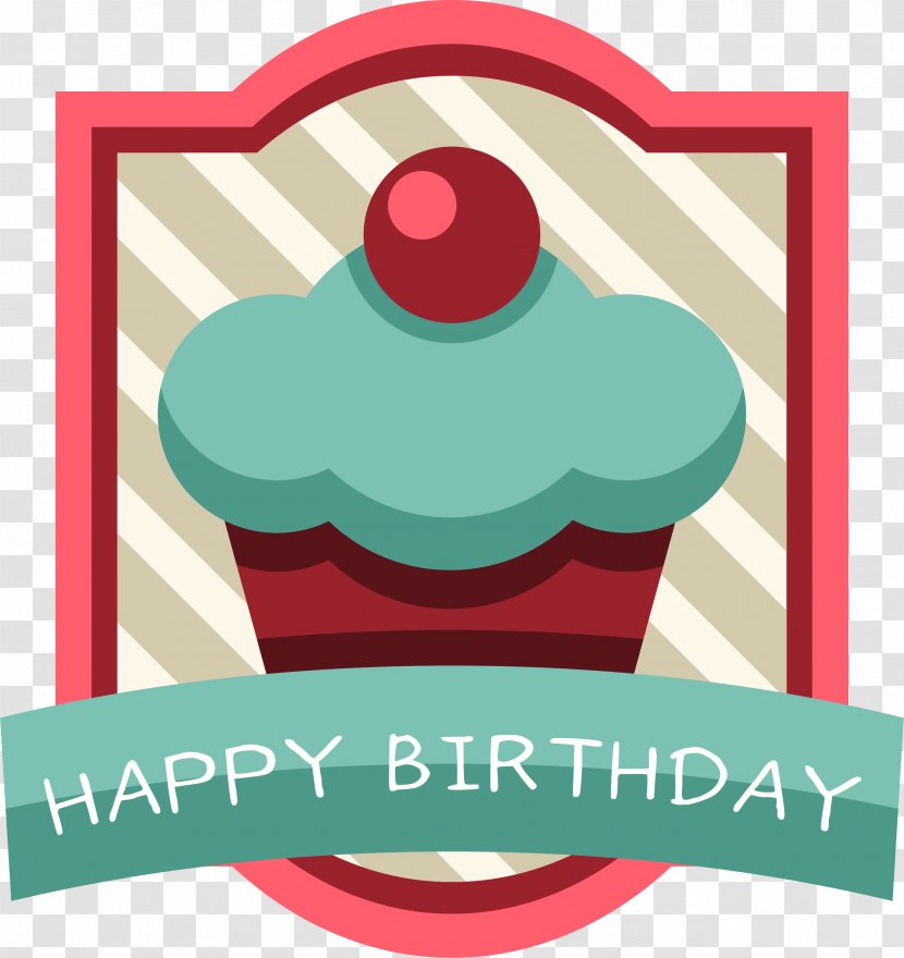 Birthday Cake Torte - Cartoon Label Transparent PNG