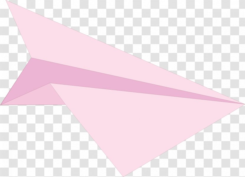 Geometric Shape Triangle Geometry Circle - Pink Paper Airplane Transparent PNG