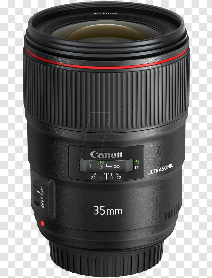 Canon EF Lens Mount 35mm Wide-Angle F/1.4L II USM Camera 24mm - Ef Wideangle F14l Ii Usm Transparent PNG
