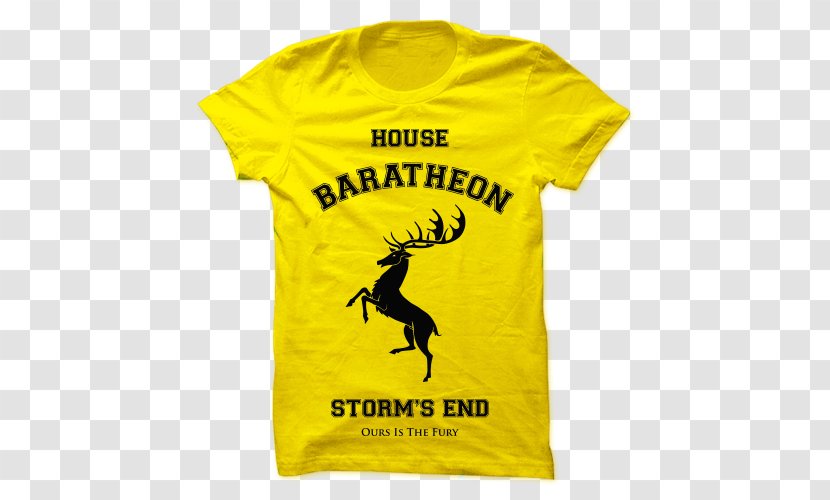T-shirt Hoodie Clothing Top - House Baratheon Transparent PNG