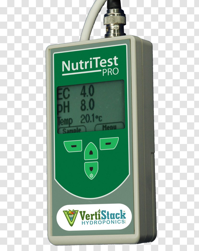 Measuring Scales Autogrow Systems Nutritest Handheld Combo Meter Pro AutoGrow NutriTest EC/TDS, PH, Temperature Product - Instrument - Hydroponic Basil Transparent PNG