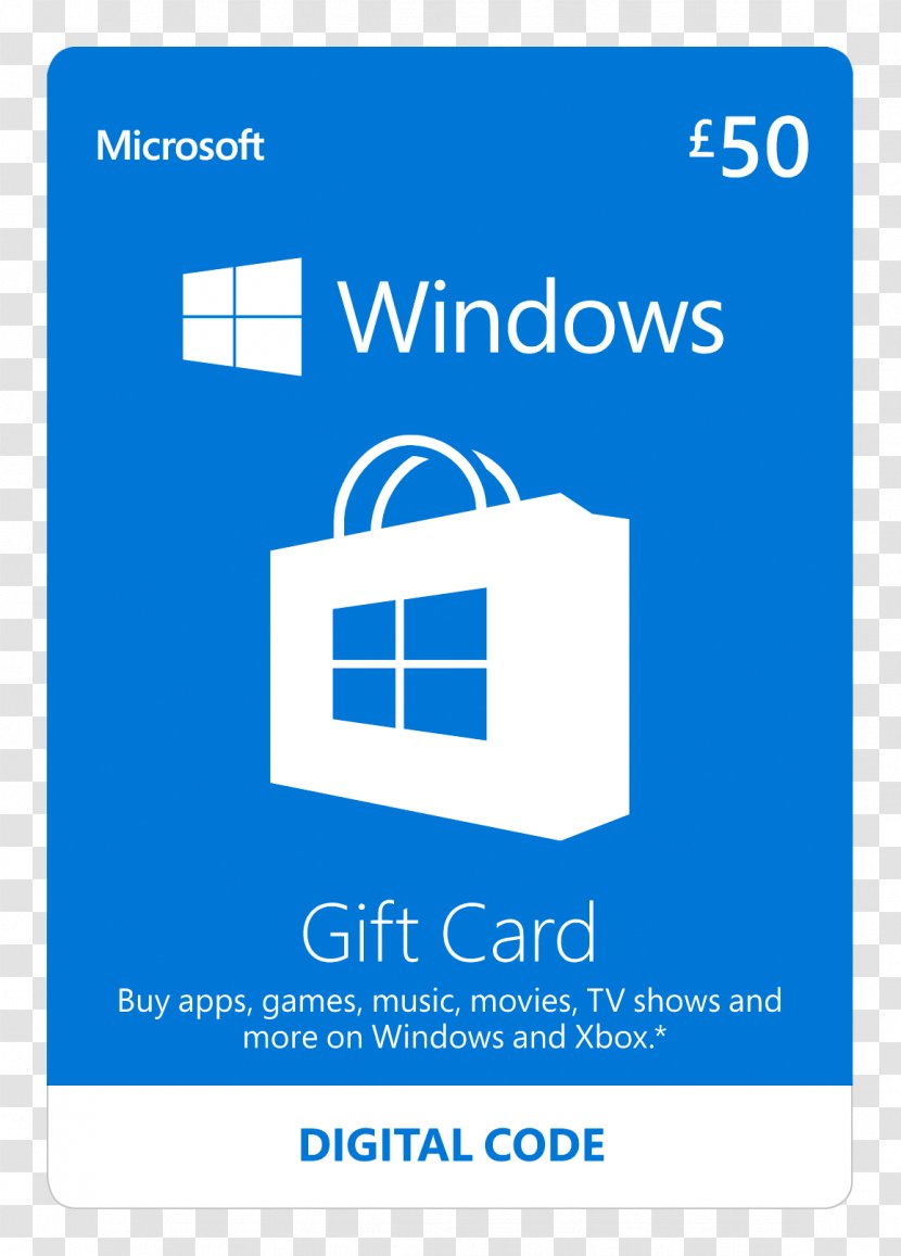 Microsoft Store Gift Card Computer Software - Area Transparent PNG