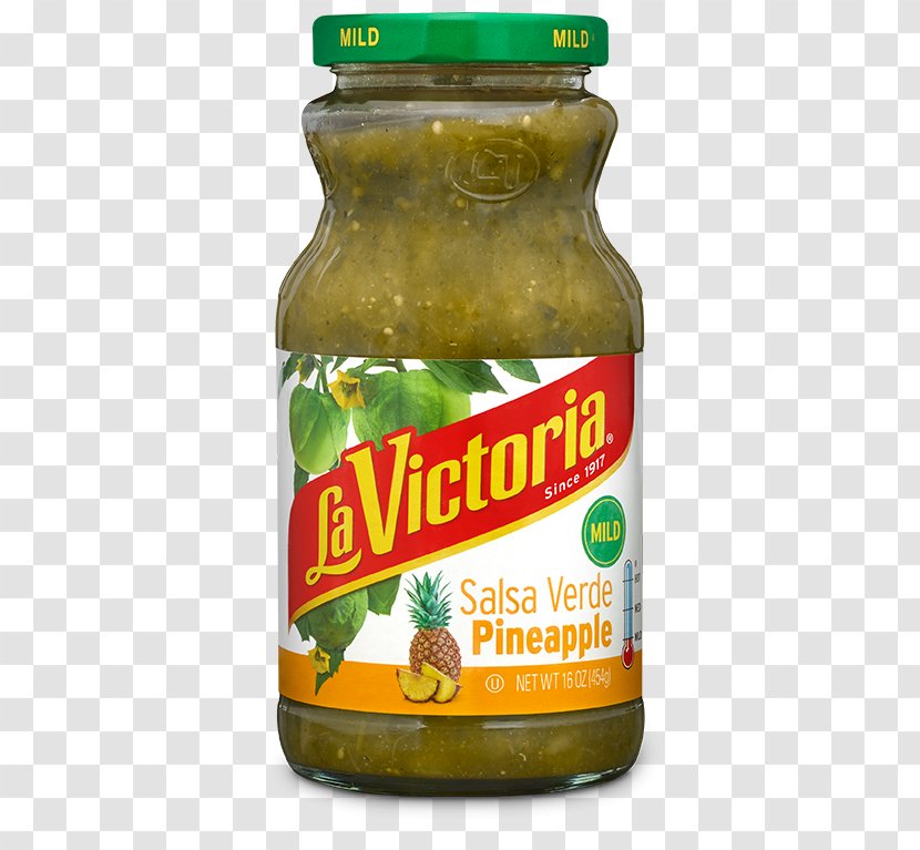 Salsa Verde Relish La Victoria Food - Pineapple Slice Transparent PNG