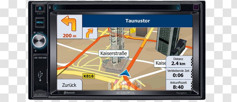 Automotive Navigation System GPS Systems Audiovox VXE 7020 NAV Voxx International - Radio Receiver - Gps Transparent PNG