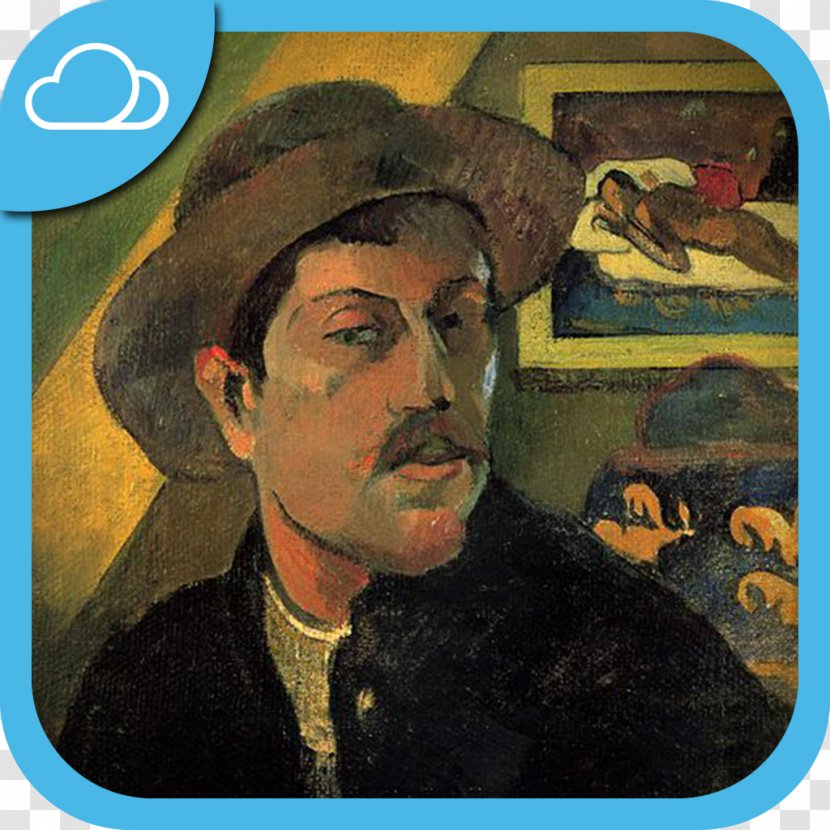 Paul Gauguin Paris Self-Portrait With Halo And Snake Oil Painting Reproduction Artist Transparent PNG