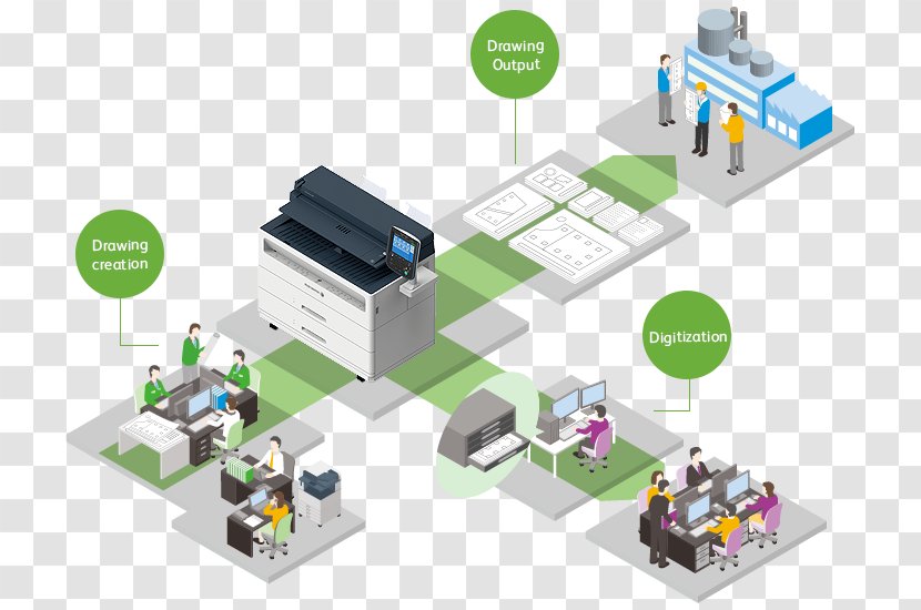 Fuji Xerox Multi-function Printer Wide-format - Engineering Transparent PNG