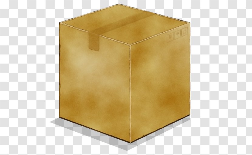 Box Yellow Brown Square Metal - Beige - Rectangle Packing Materials Transparent PNG