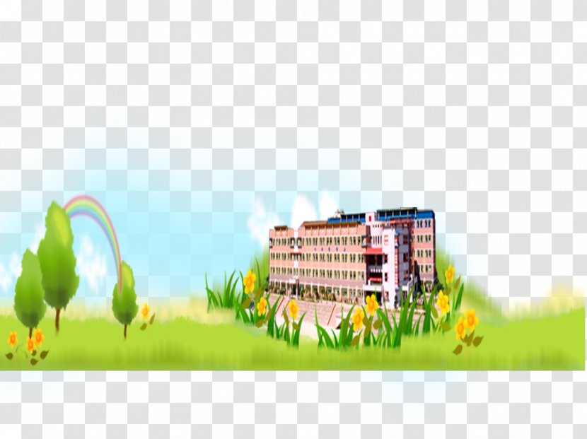 School Flowers Rainbow Gratis Computer File - SCHOOL Transparent PNG