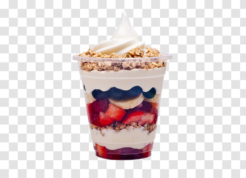 Parfait Frozen Yogurt Breakfast Knickerbocker Glory Sundae - Toppings - Blueberries Transparent PNG