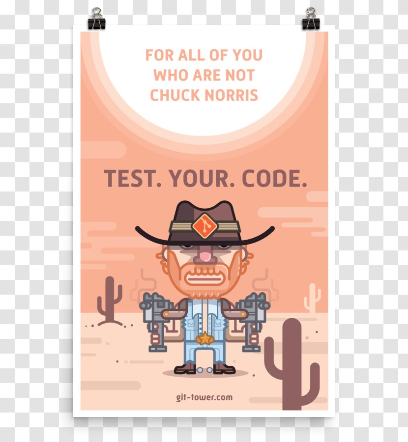 Poster Software Developer Testing Computer Drawing - Chuck Norris Transparent PNG