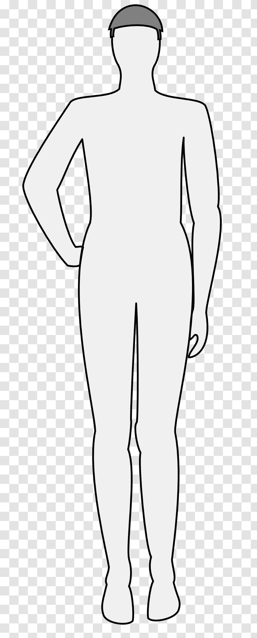 Silhouette Human Body Finger Clip Art - Watercolor - Costume Homme Transparent PNG