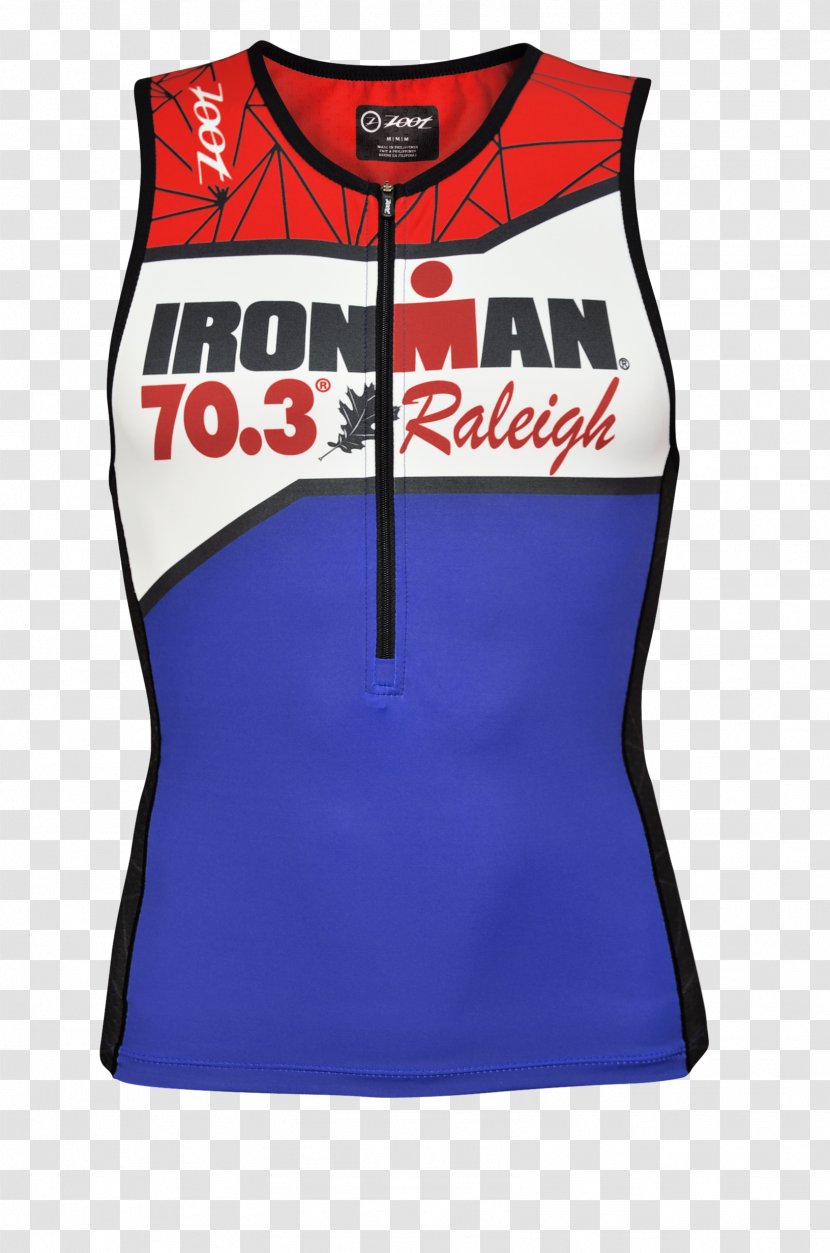 Sports Fan Jersey T-shirt Ironman 70.3 Sleeveless Shirt - Triathlon Transparent PNG