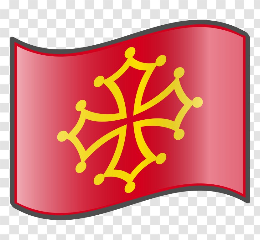 Flag Occitan Cross Language Occitania Council Of Toulouse - Adapter Transparent PNG