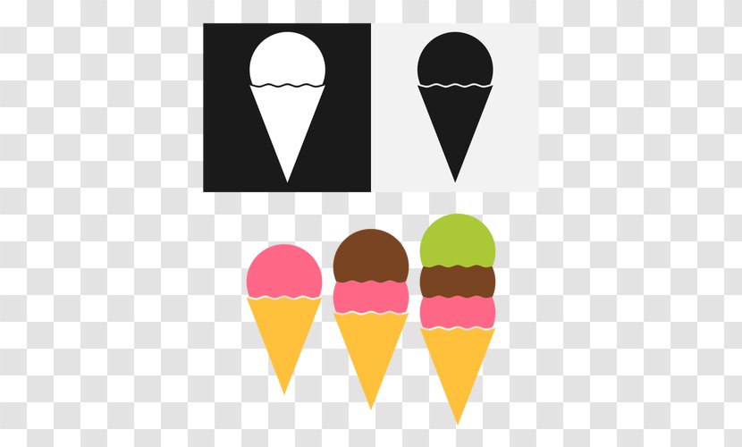 Ice Cream Cones Waffle Chocolate - Soft Serve - Minimal Transparent PNG