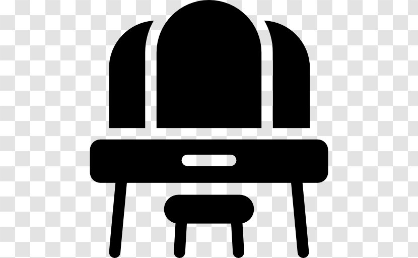 Chair Bedside Tables Clip Art - Black And White Transparent PNG