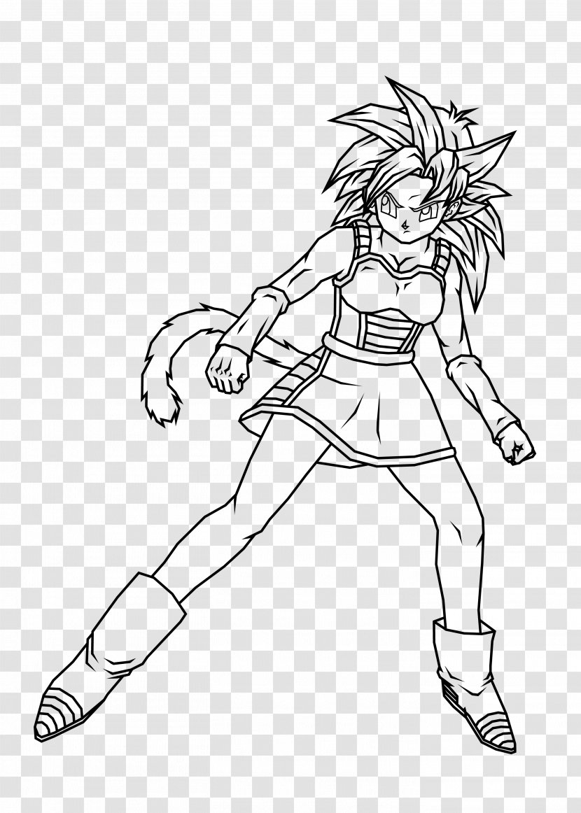 Goku Gine Line Art Bardock Trunks - Character Transparent PNG